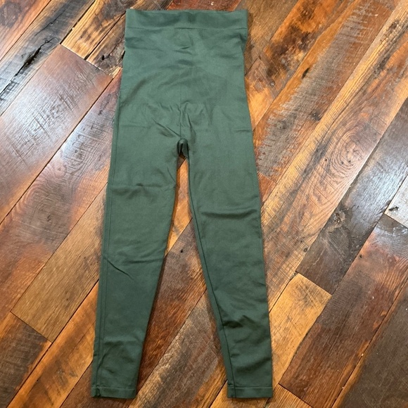 Blanqi Olive Green Maternity Everyday Belly Support Leggings Size Large - Picture 4 of 5